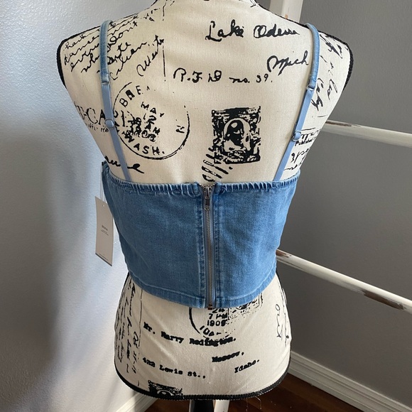 NWT.  Jeans and rhinestone spaghetti strap tank.  Size XL.  Might run small. - Picture 2 of 3